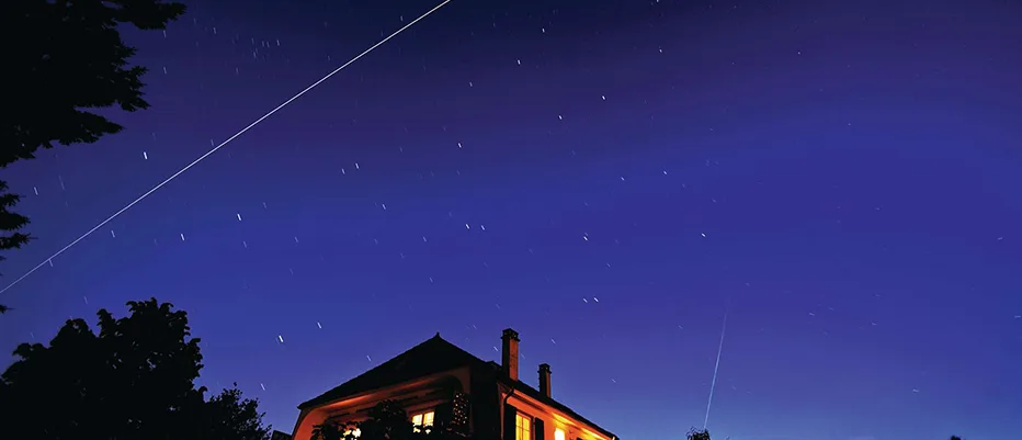 Timelapse view of the ISS overhead, taken from the ground